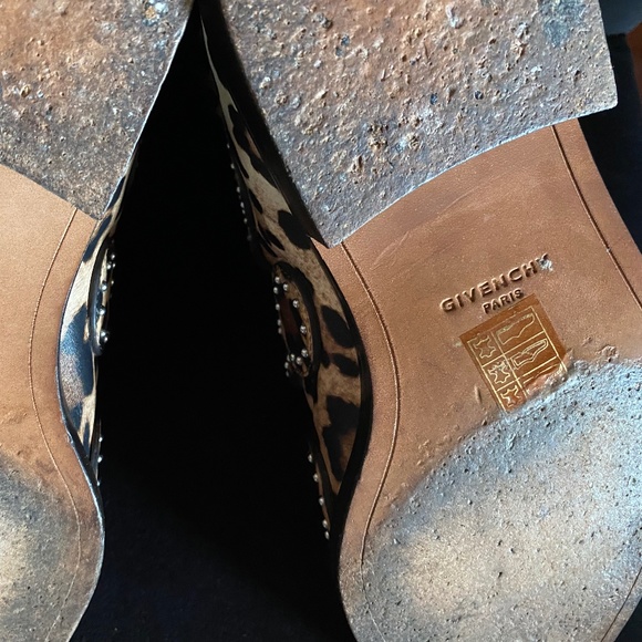 GIVENCHY STUDDED LEOPARD PRINT ANKLE BOOTS - Picture 5 of 9